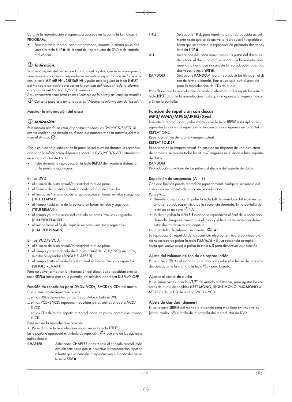 Indicación | Silvercrest SHDP 5.1 A1 User Manual | Page 19 / 98