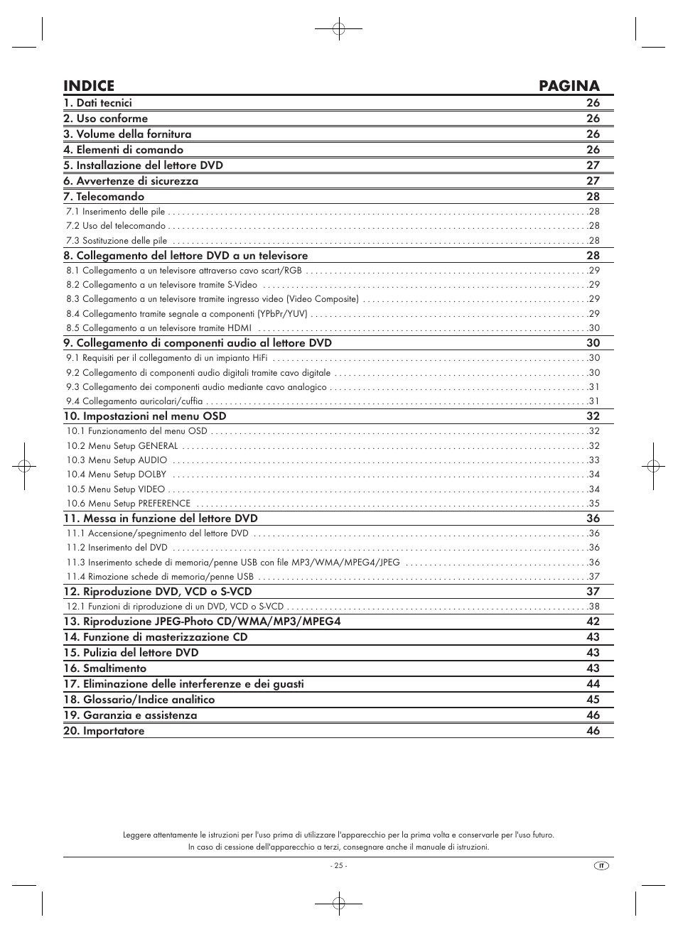 Indice pagina | Silvercrest SHDP 5.1 A1 User Manual | Page 27 / 98