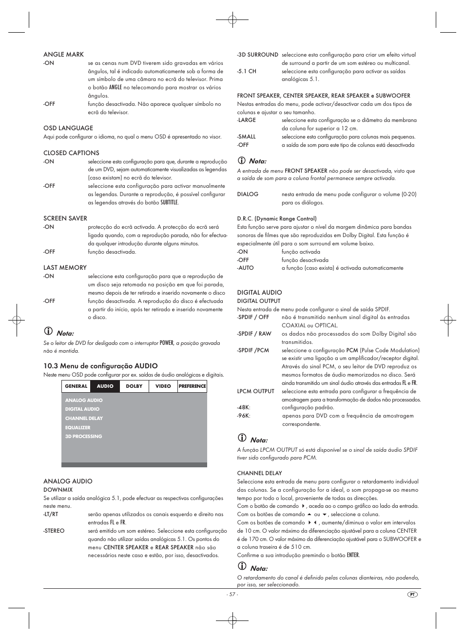 Nota | Silvercrest SHDP 5.1 A1 User Manual | Page 59 / 98