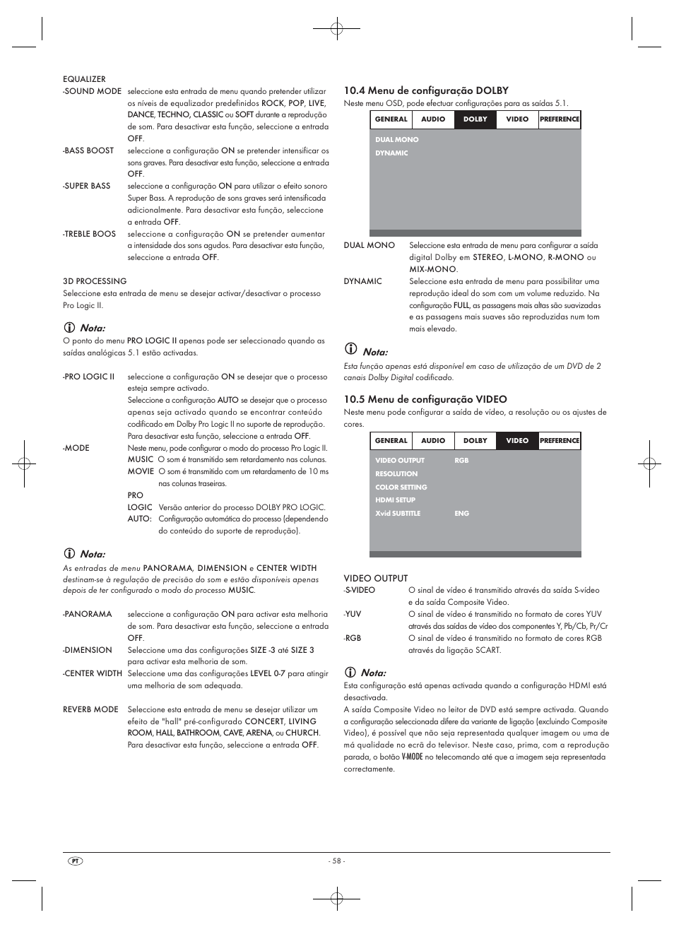 Nota | Silvercrest SHDP 5.1 A1 User Manual | Page 60 / 98