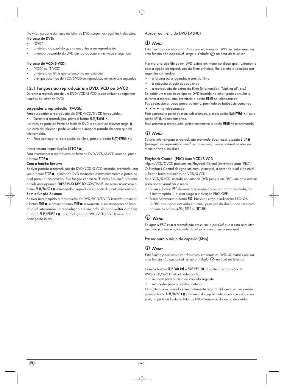 Nota | Silvercrest SHDP 5.1 A1 User Manual | Page 64 / 98