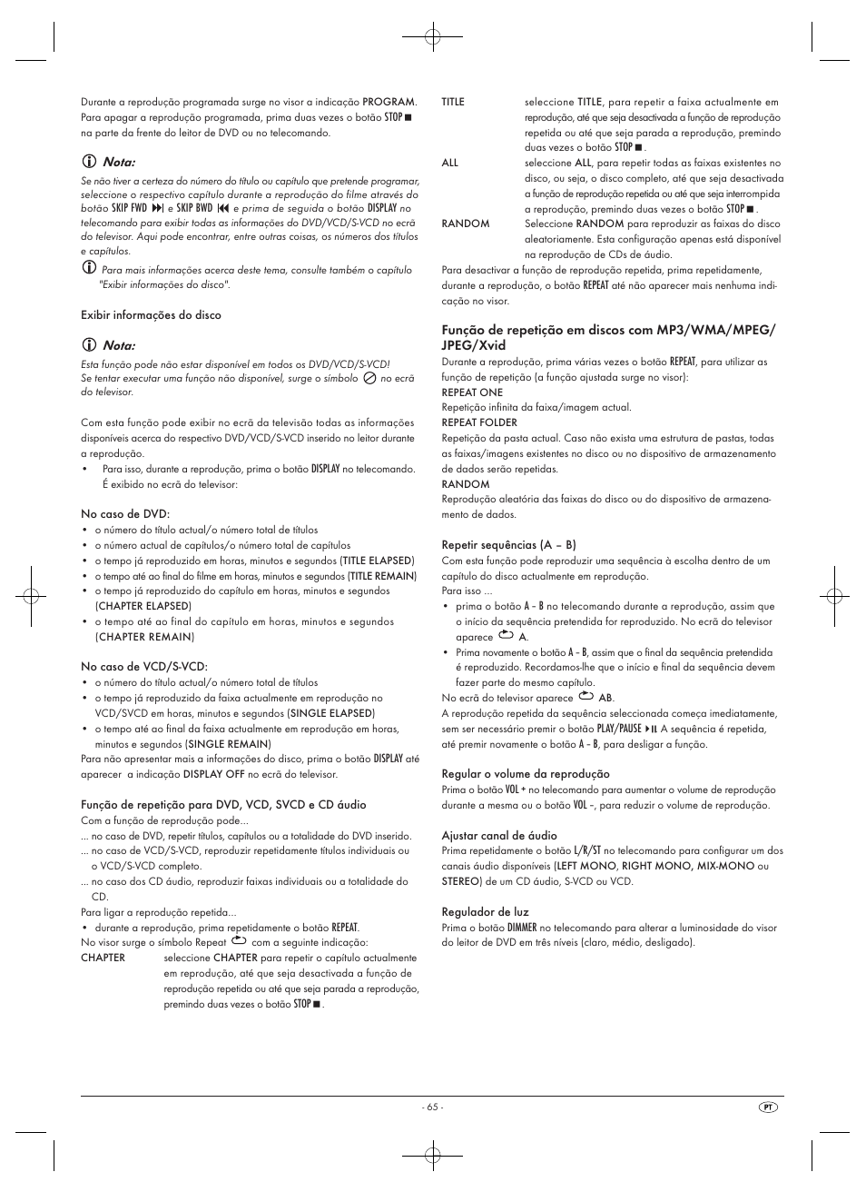 Nota | Silvercrest SHDP 5.1 A1 User Manual | Page 67 / 98