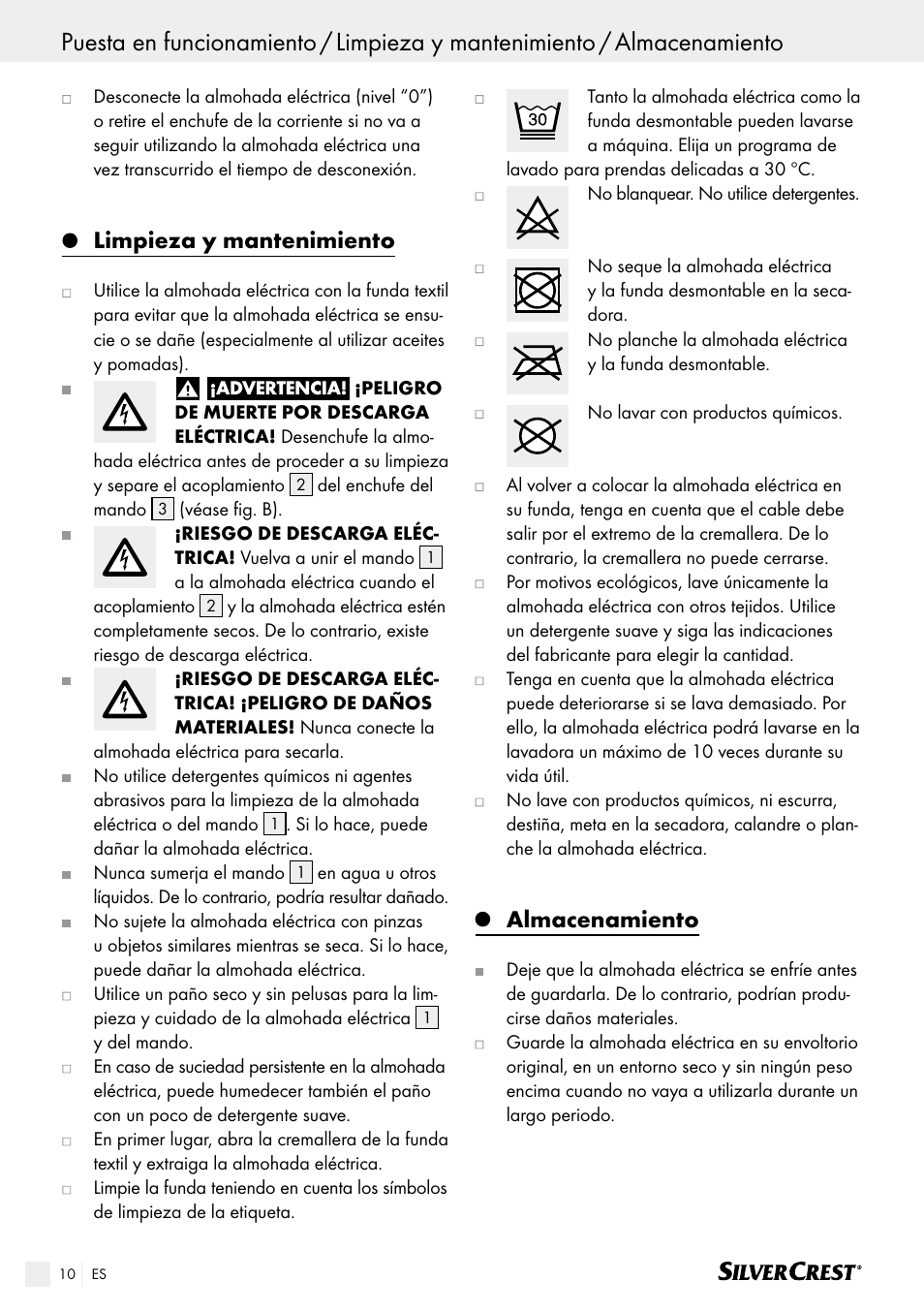 Limpieza y mantenimiento, Almacenamiento | Silvercrest SHK 100 B2 User Manual | Page 10 / 45