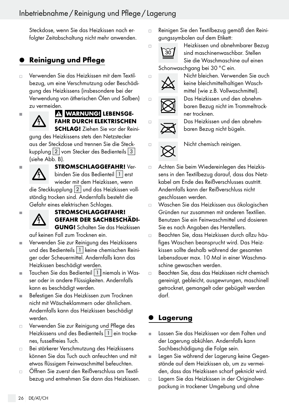 Reinigung und pflege, Lagerung | Silvercrest SHK 100 B2 User Manual | Page 26 / 36