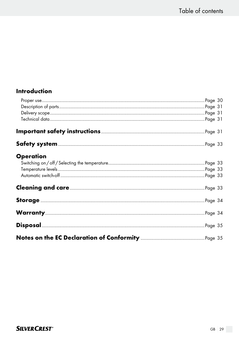 Silvercrest SHK 100 B2 User Manual | Page 29 / 36