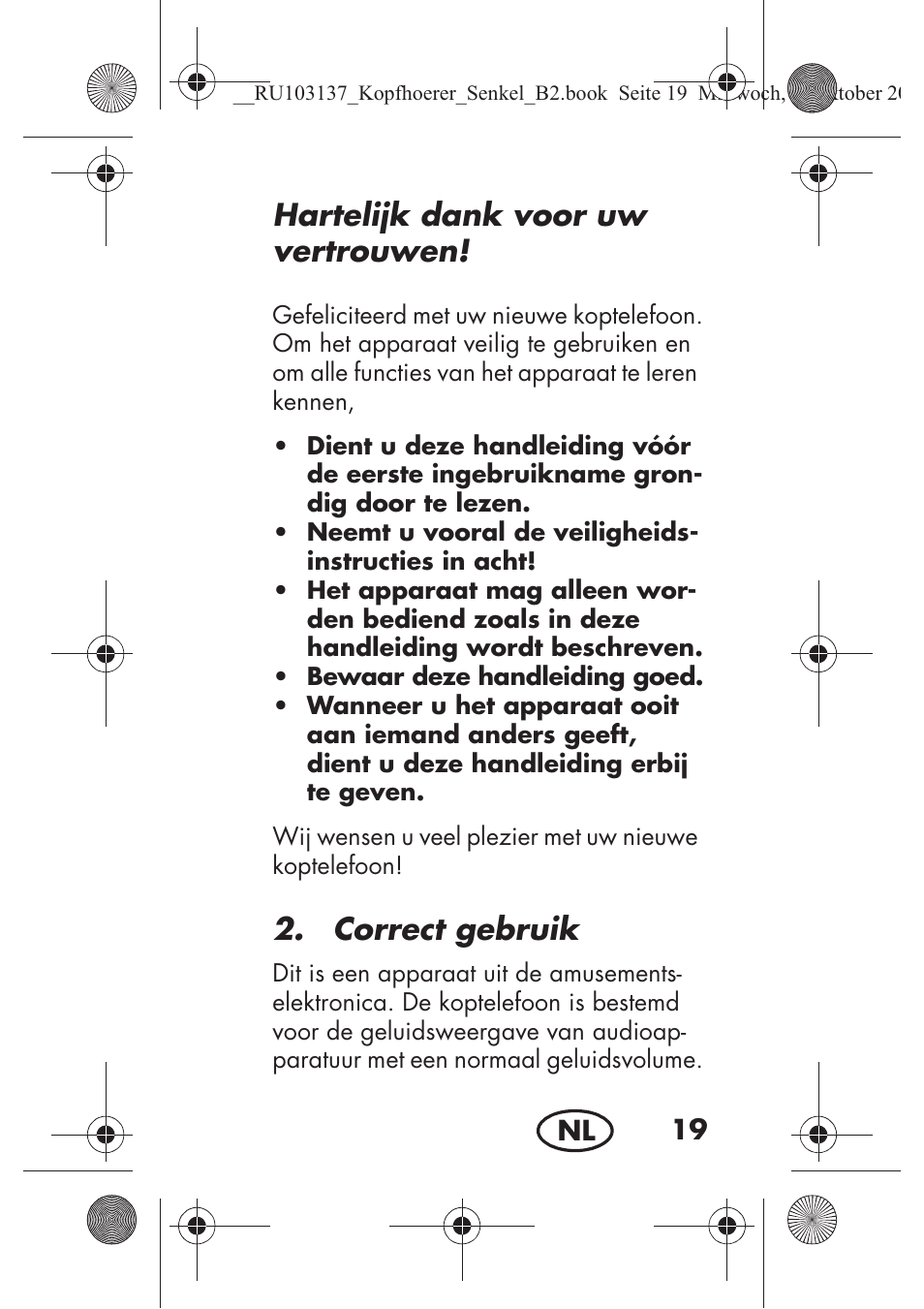 Hartelijk dank voor uw vertrouwen, Correct gebruik | Silvercrest SKIS 32 A1 User Manual | Page 21 / 66