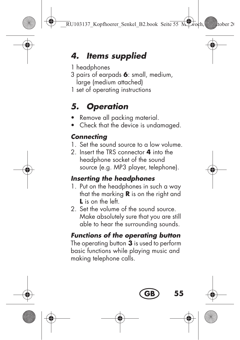 Items supplied, Operation | Silvercrest SKIS 32 A1 User Manual | Page 57 / 66