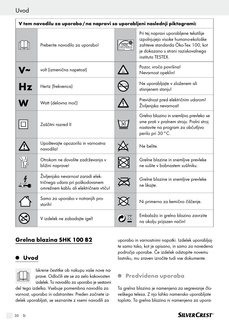 Uvod | Silvercrest SHK 100 B2 User Manual | Page 30 / 61