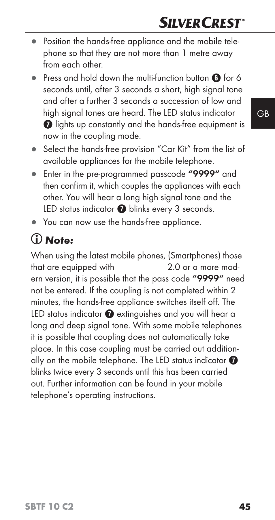 Silvercrest SBTF 10 C2 User Manual | Page 48 / 58