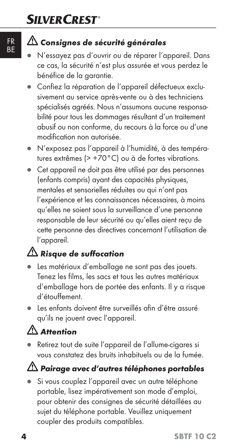 Silvercrest SBTF 10 C2 User Manual | Page 7 / 58