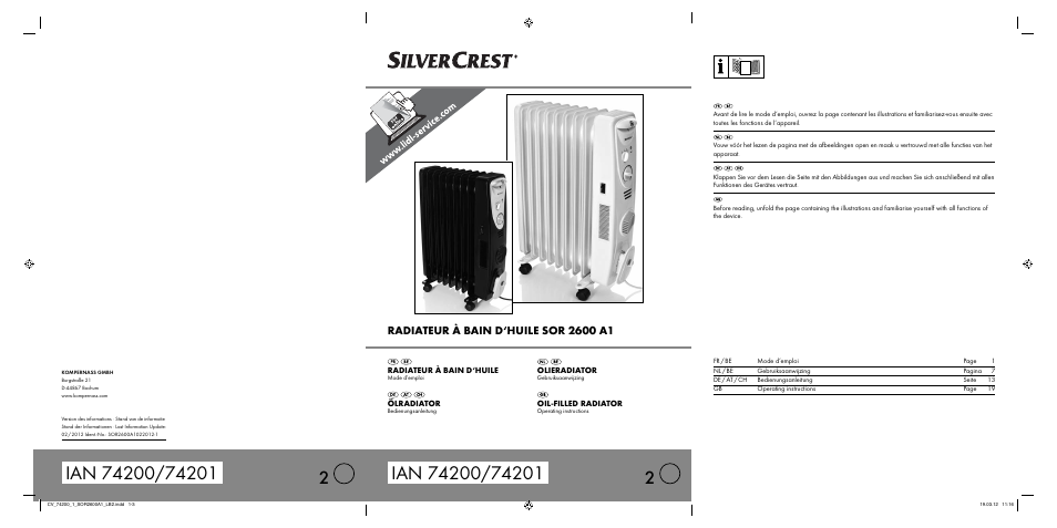 Silvercrest SOR 2600 A1 User Manual | 26 pages