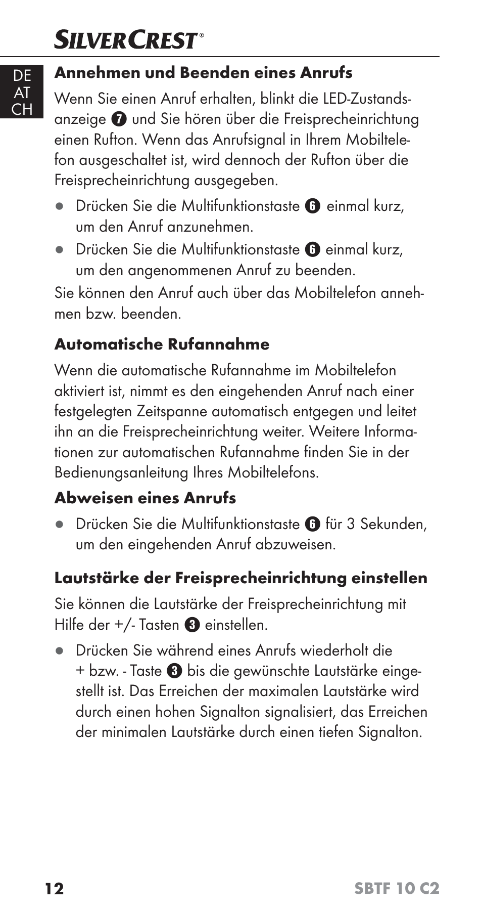 Silvercrest SBTF 10 C2 User Manual | Page 15 / 76