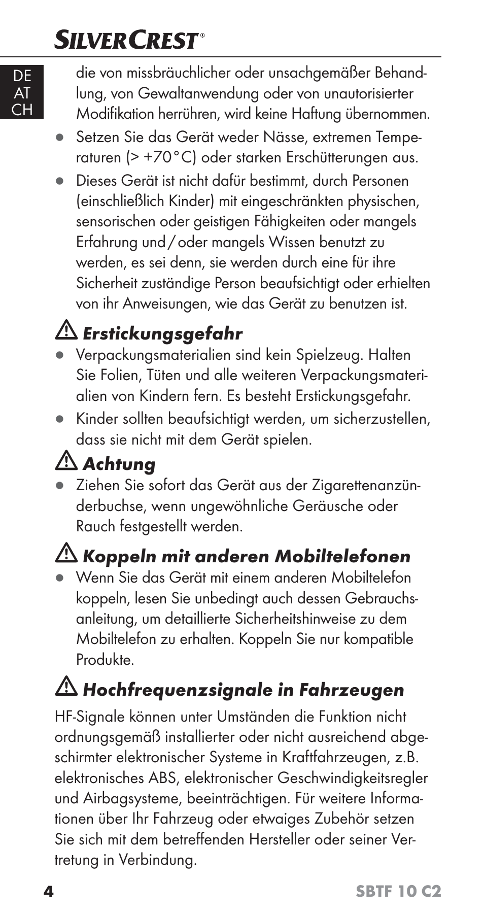 Silvercrest SBTF 10 C2 User Manual | Page 7 / 76