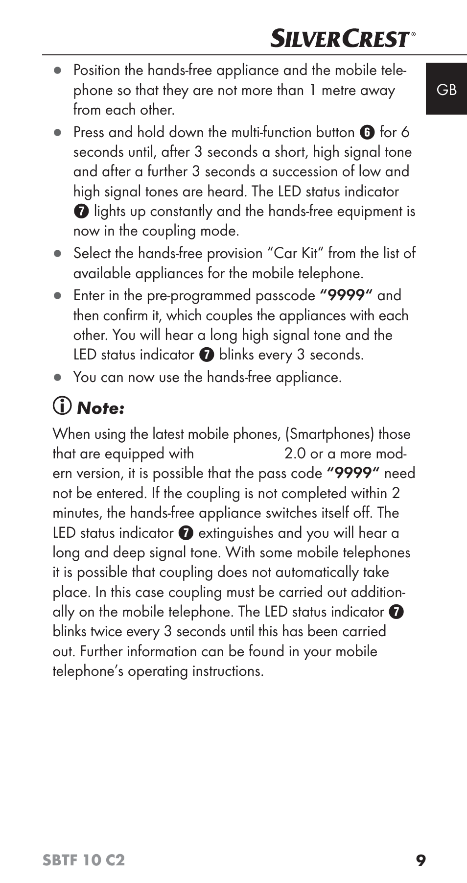 Silvercrest SBTF 10 C2 User Manual | Page 12 / 126