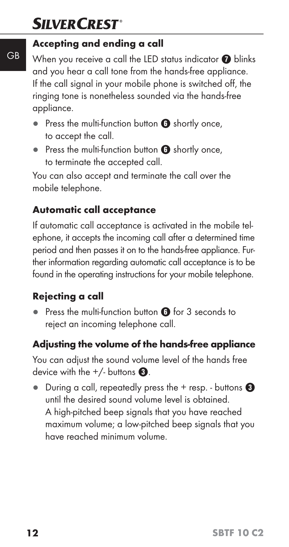 Silvercrest SBTF 10 C2 User Manual | Page 15 / 126