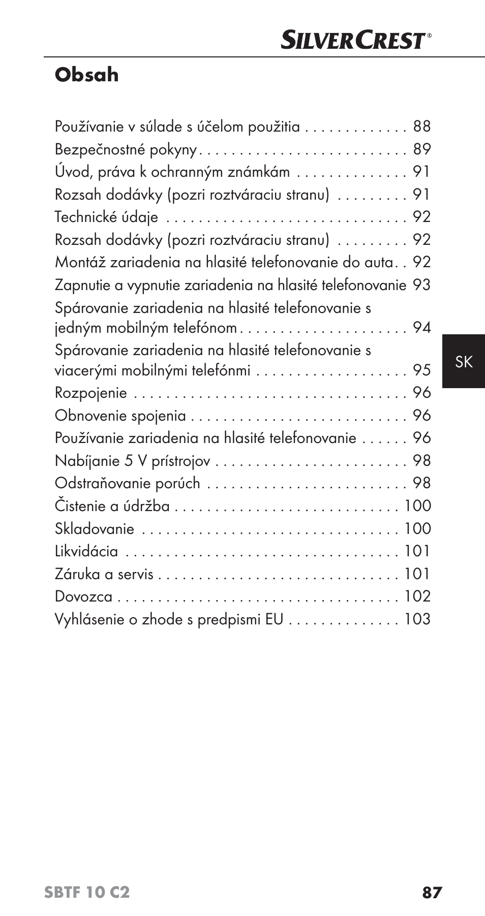 Silvercrest SBTF 10 C2 User Manual | Page 90 / 126