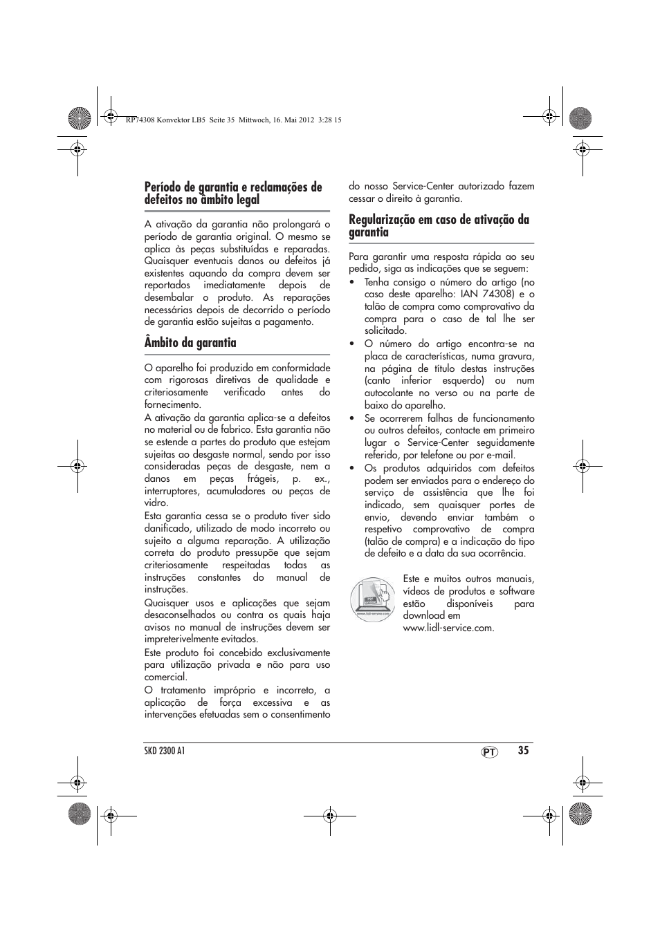 Âmbito da garantia, Regularização em caso de ativação da garantia | Silvercrest SKD 2300 A1 User Manual | Page 37 / 62