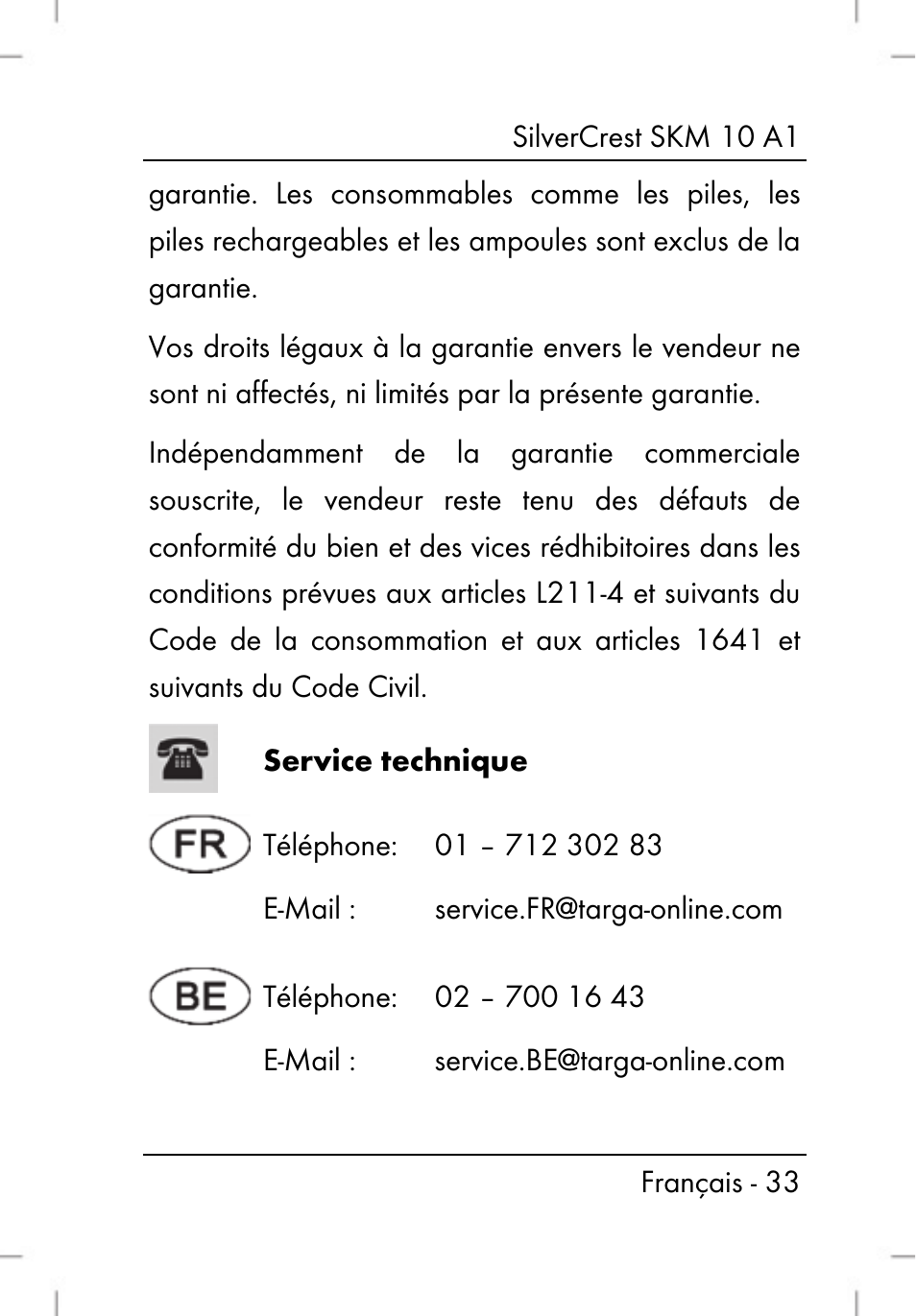 Silvercrest SKM 10 A1 User Manual | Page 35 / 66