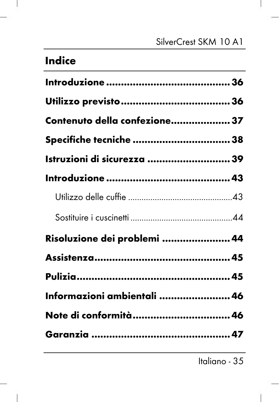 Silvercrest SKM 10 A1 User Manual | Page 37 / 66