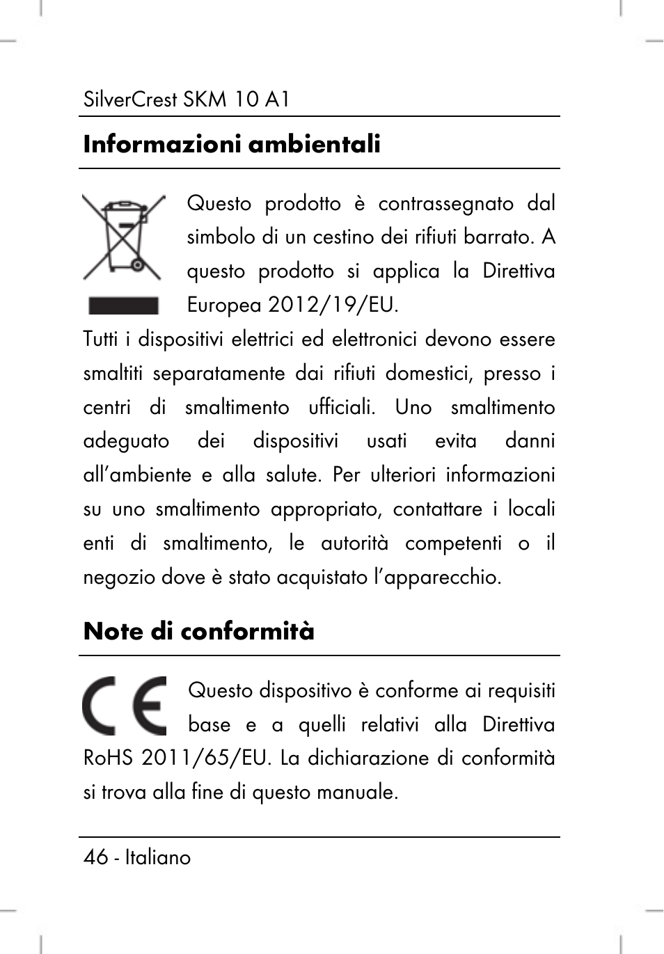 Silvercrest SKM 10 A1 User Manual | Page 48 / 66