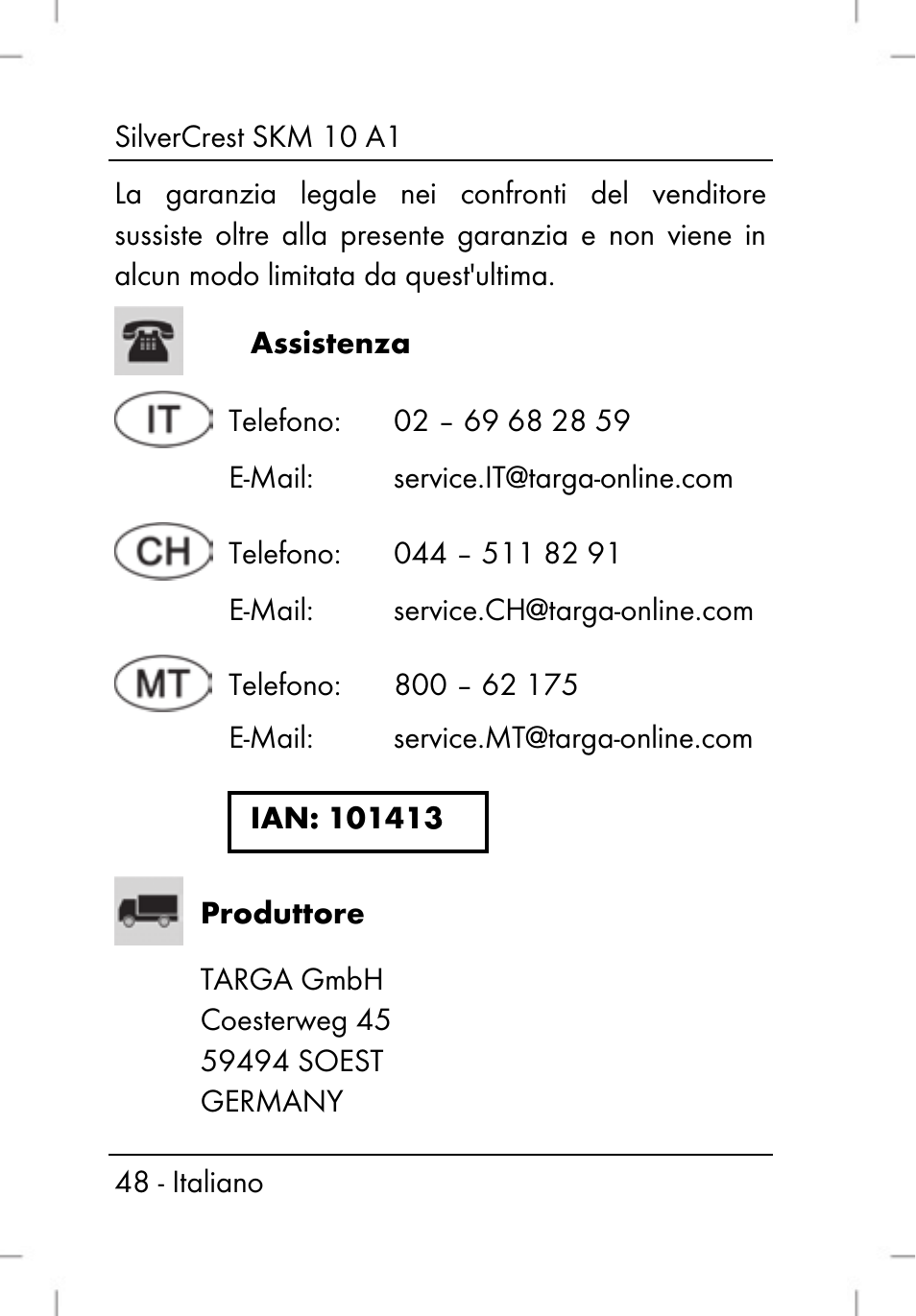 Silvercrest SKM 10 A1 User Manual | Page 50 / 66