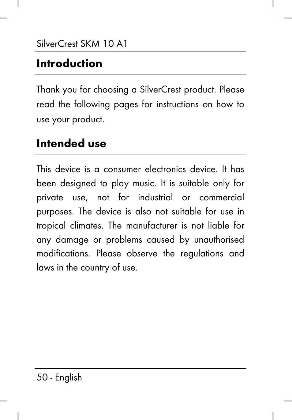 Silvercrest SKM 10 A1 User Manual | Page 52 / 66