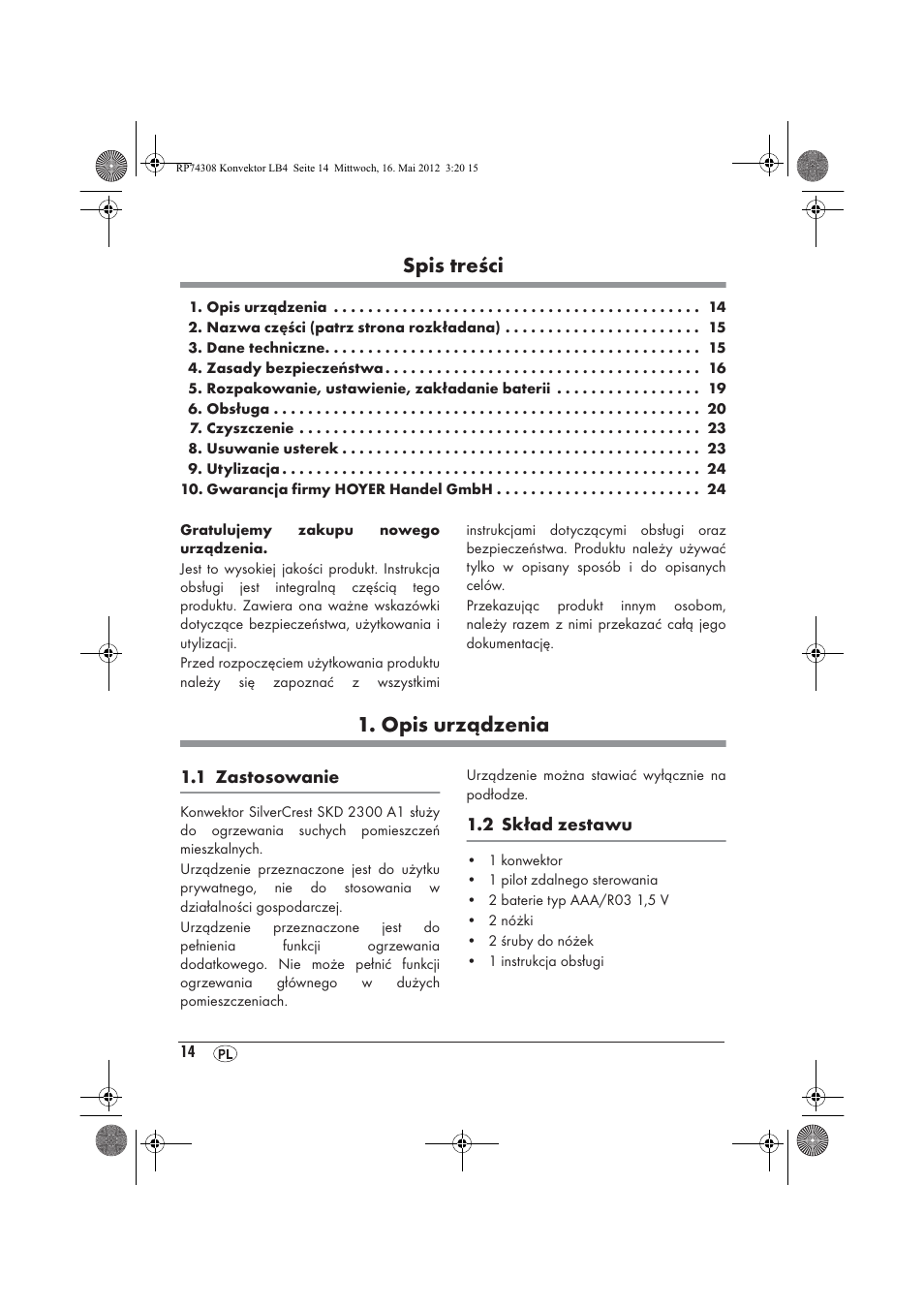 Silvercrest SKD 2300 A1 User Manual | Page 16 / 90