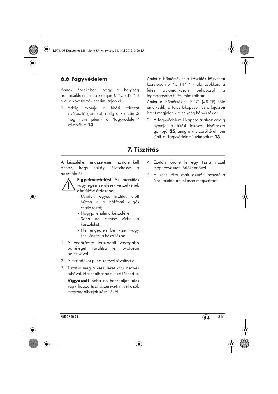 Tisztítás | Silvercrest SKD 2300 A1 User Manual | Page 37 / 90