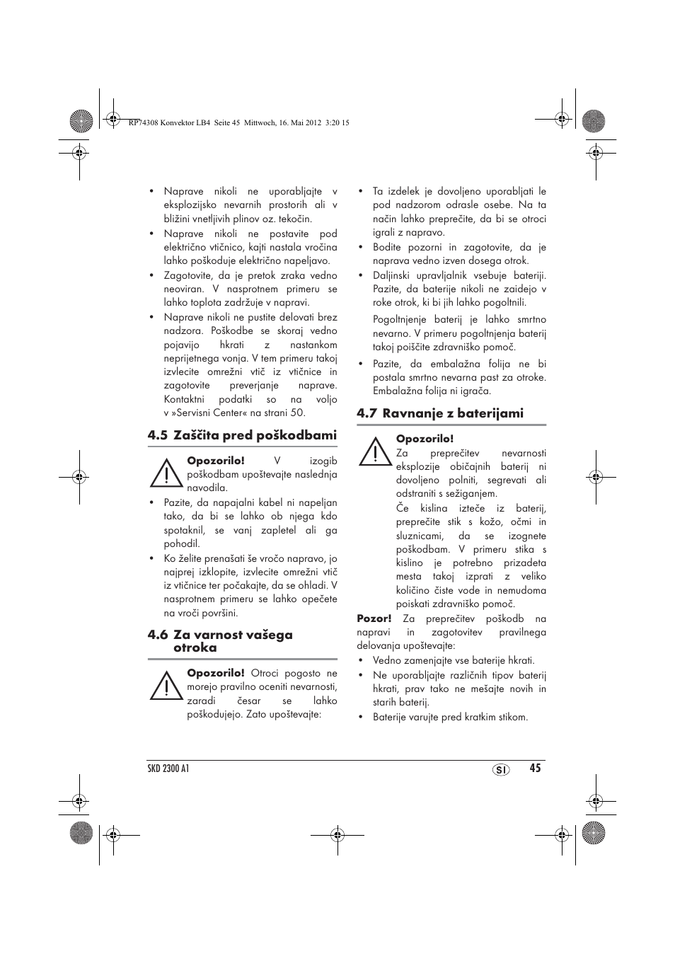 Silvercrest SKD 2300 A1 User Manual | Page 47 / 90