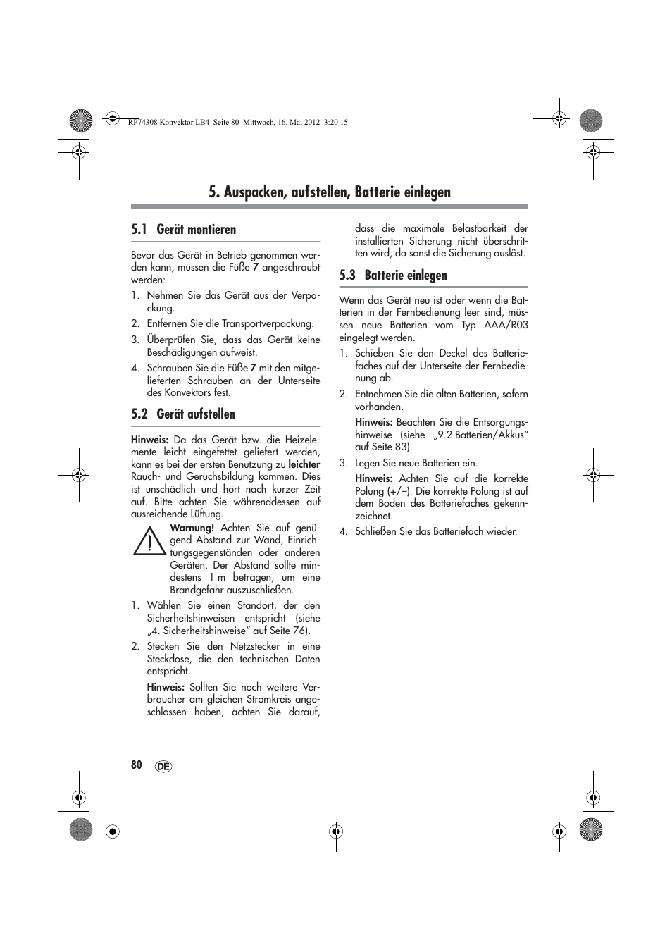Auspacken, aufstellen, batterie einlegen, 1 gerät montieren, 2 gerät aufstellen | 3 batterie einlegen | Silvercrest SKD 2300 A1 User Manual | Page 82 / 90