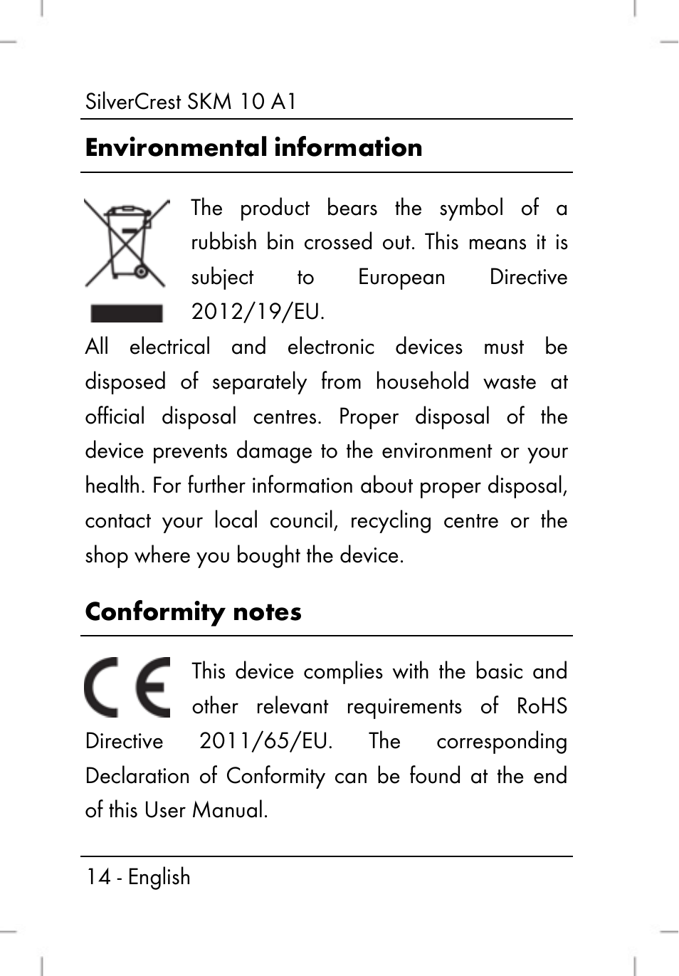 Silvercrest SKM 10 A1 User Manual | Page 16 / 110