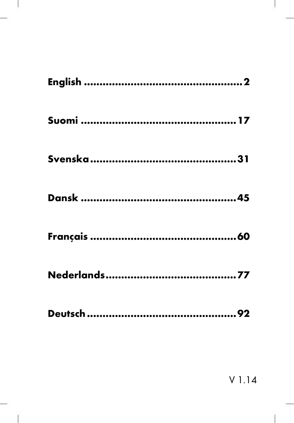 Silvercrest SKM 10 A1 User Manual | Page 3 / 110