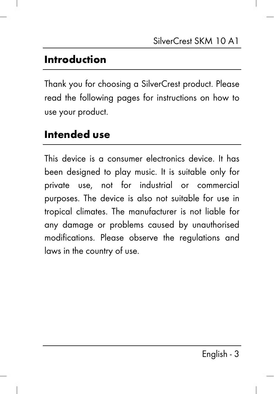 Silvercrest SKM 10 A1 User Manual | Page 5 / 110