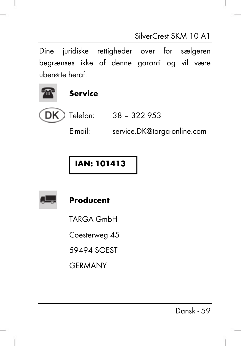Silvercrest SKM 10 A1 User Manual | Page 61 / 110