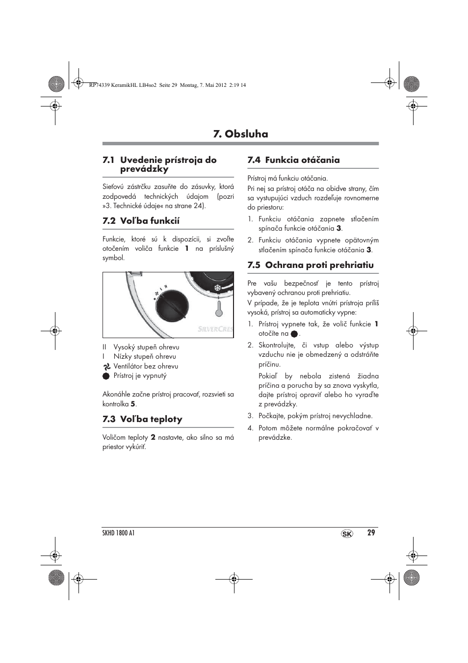 Obsluha | Silvercrest SKHD 1800 A1 User Manual | Page 31 / 46