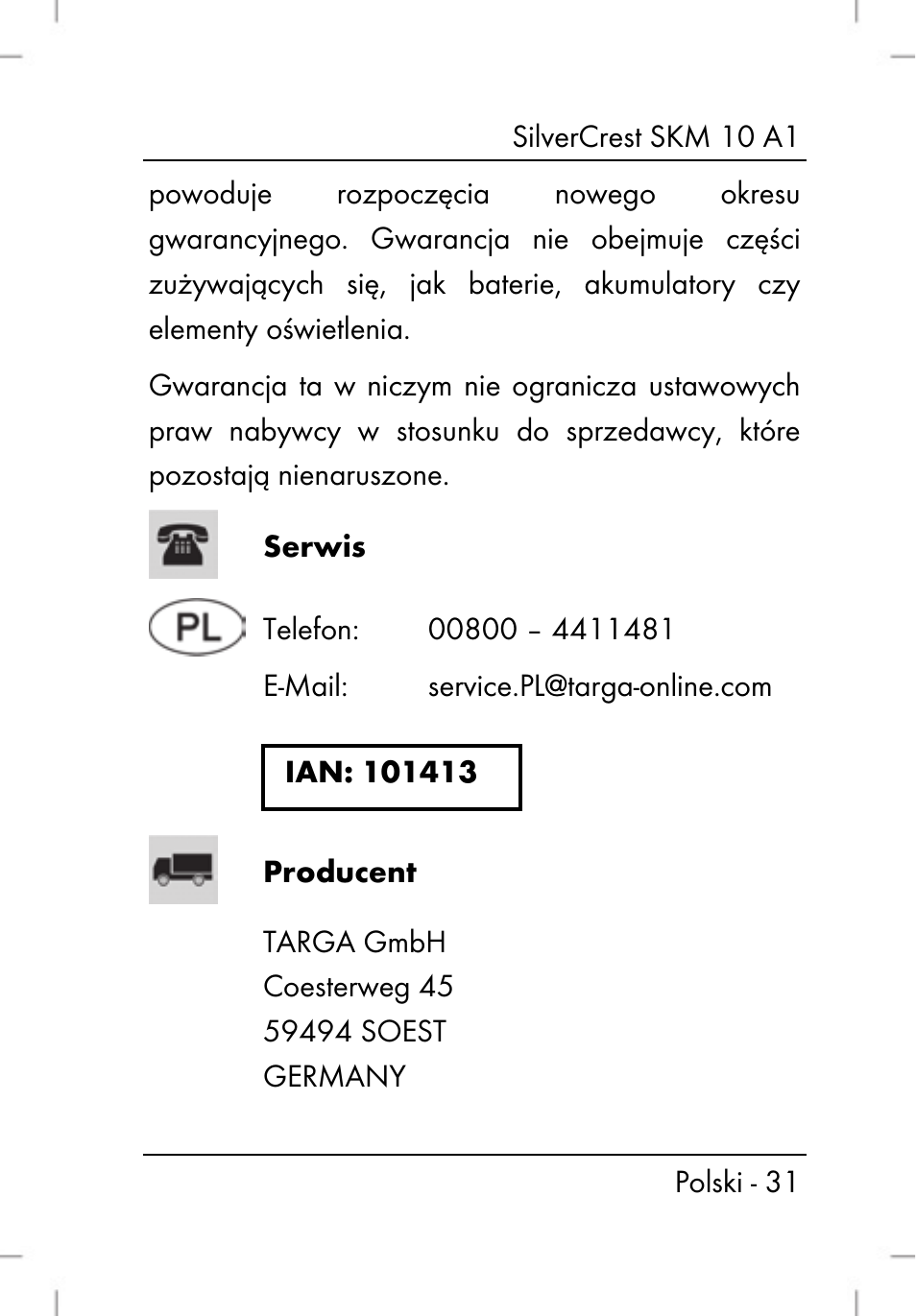 Silvercrest SKM 10 A1 User Manual | Page 33 / 64