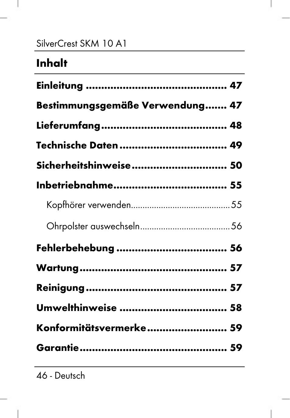 Silvercrest SKM 10 A1 User Manual | Page 48 / 64