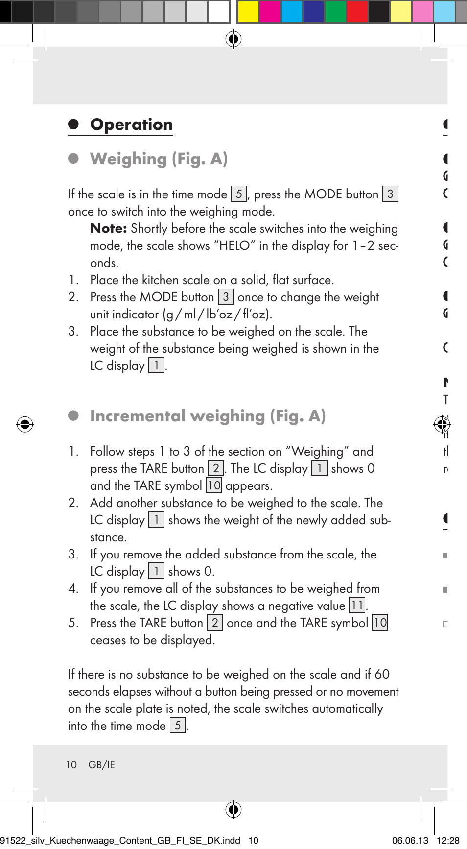 Operation weighing (fig. a), Incremental weighing (fig. a), Troubleshooting | Cleaning and maintenance | Silvercrest Z31622A/ Z31622B/ Z31622C User Manual | Page 10 / 70
