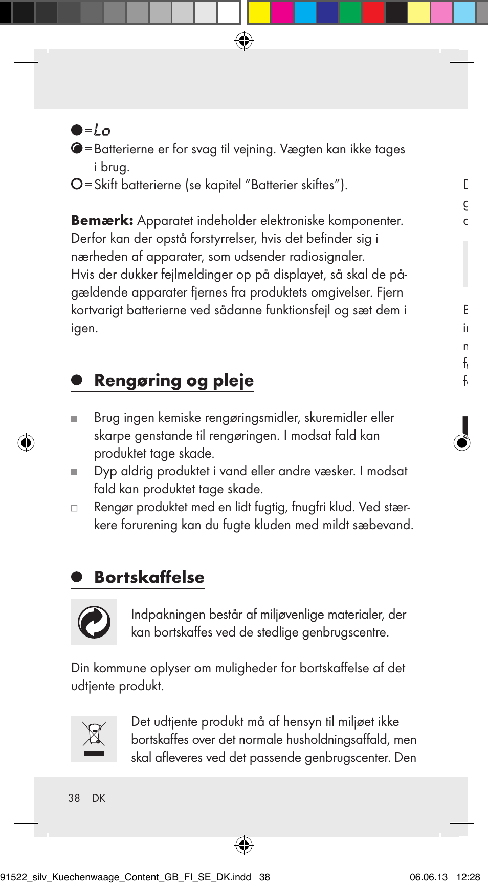 Rengøring og pleje, Bortskaffelse | Silvercrest Z31622A/ Z31622B/ Z31622C User Manual | Page 38 / 70