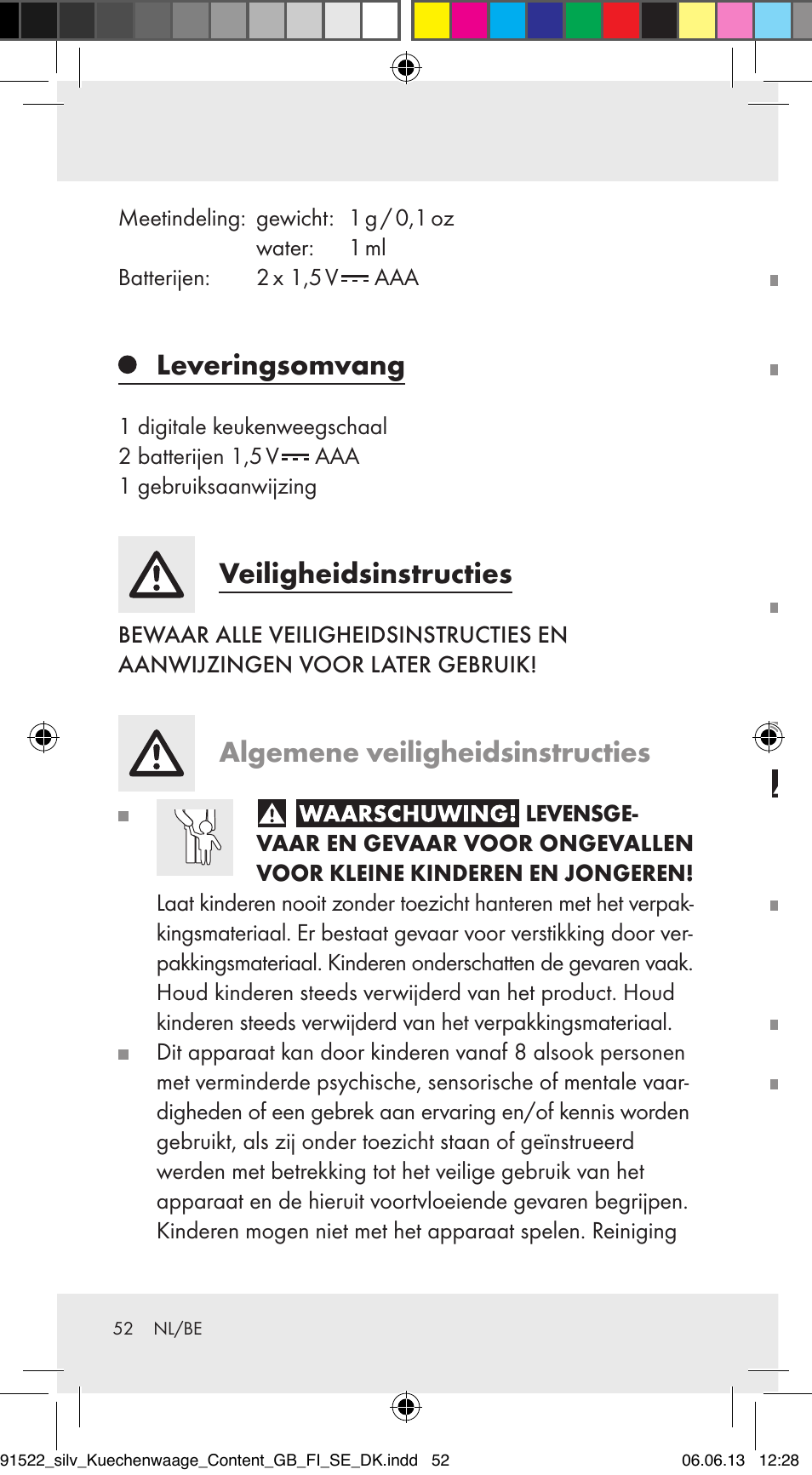 Leveringsomvang, Veiligheidsinstructies, Algemene veiligheidsinstructies | Silvercrest Z31622A/ Z31622B/ Z31622C User Manual | Page 52 / 70