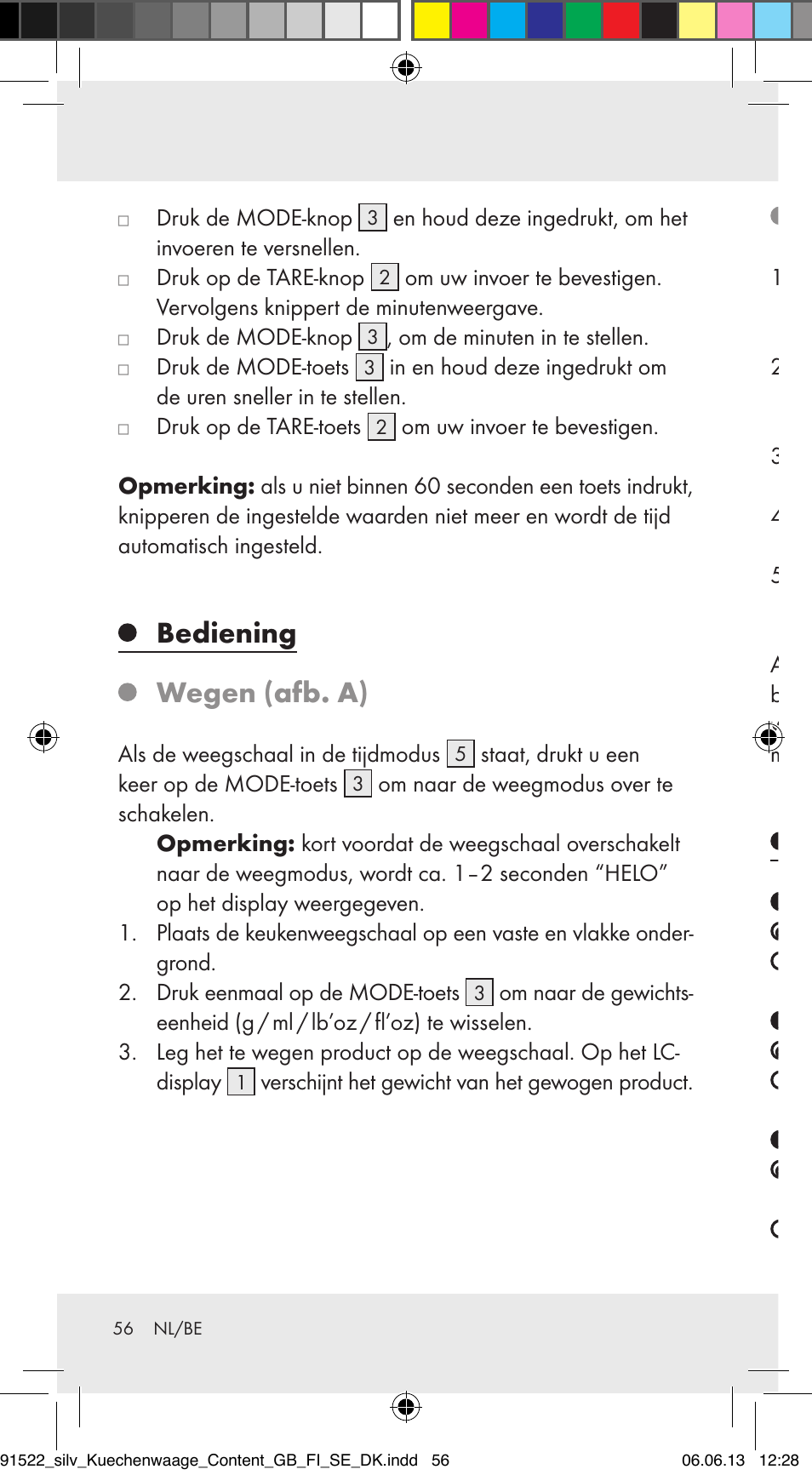 Bediening, Wegen (afb. a), Doorwegen (afb. a) | Storingen verhelpen | Silvercrest Z31622A/ Z31622B/ Z31622C User Manual | Page 56 / 70