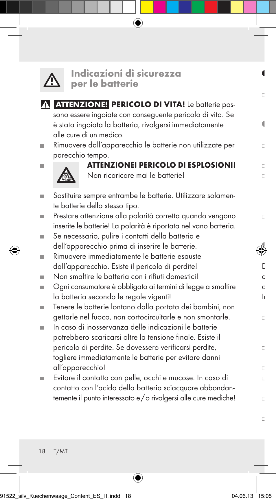 Indicazioni di sicurezza per le batterie, Avvio, Sostituzione delle batterie (fig. b) | Impostazione dell’orario (fig. a) | Silvercrest Z31622A/ Z31622B/ Z31622C User Manual | Page 18 / 53