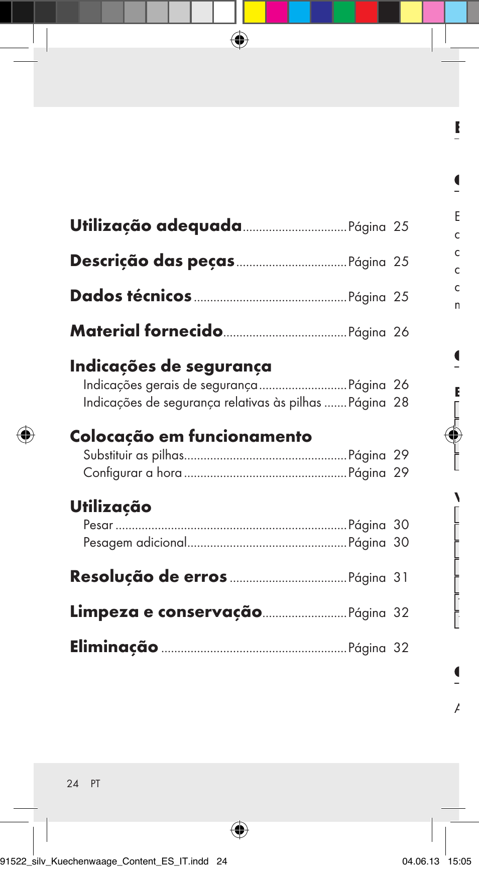 Utilização adequada, Descrição das peças, Dados técnicos | Material fornecido, Indicações de segurança, Colocação em funcionamento, Utilização, Resolução de erros, Limpeza e conservação, Eliminação | Silvercrest Z31622A/ Z31622B/ Z31622C User Manual | Page 24 / 53