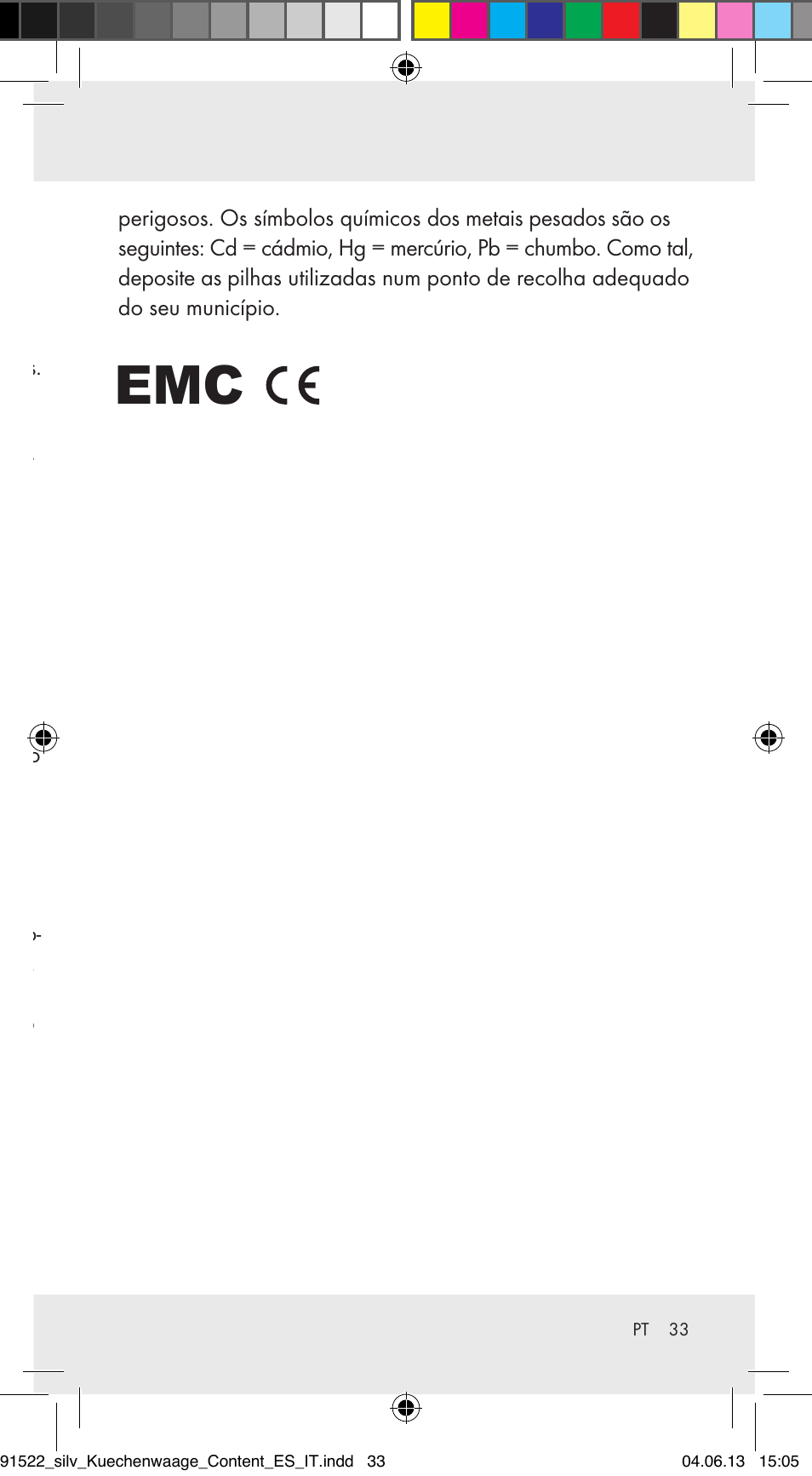 Limpeza e conservação, Eliminação | Silvercrest Z31622A/ Z31622B/ Z31622C User Manual | Page 33 / 53