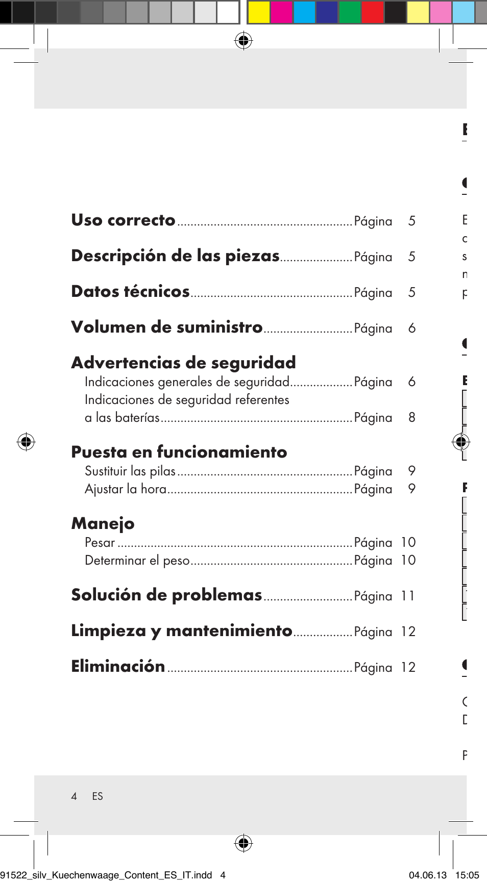 Uso correcto, Descripción de las piezas, Datos técnicos | Volumen de suministro, Advertencias de seguridad, Puesta en funcionamiento, Manejo, Solución de problemas, Limpieza y mantenimiento, Eliminación | Silvercrest Z31622A/ Z31622B/ Z31622C User Manual | Page 4 / 53
