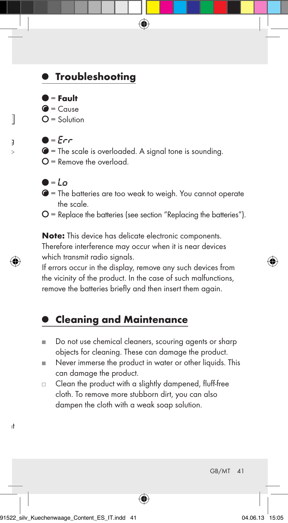 Operation weighing (fig. a), Incremental weighing (fig. a), Troubleshooting | Cleaning and maintenance | Silvercrest Z31622A/ Z31622B/ Z31622C User Manual | Page 41 / 53