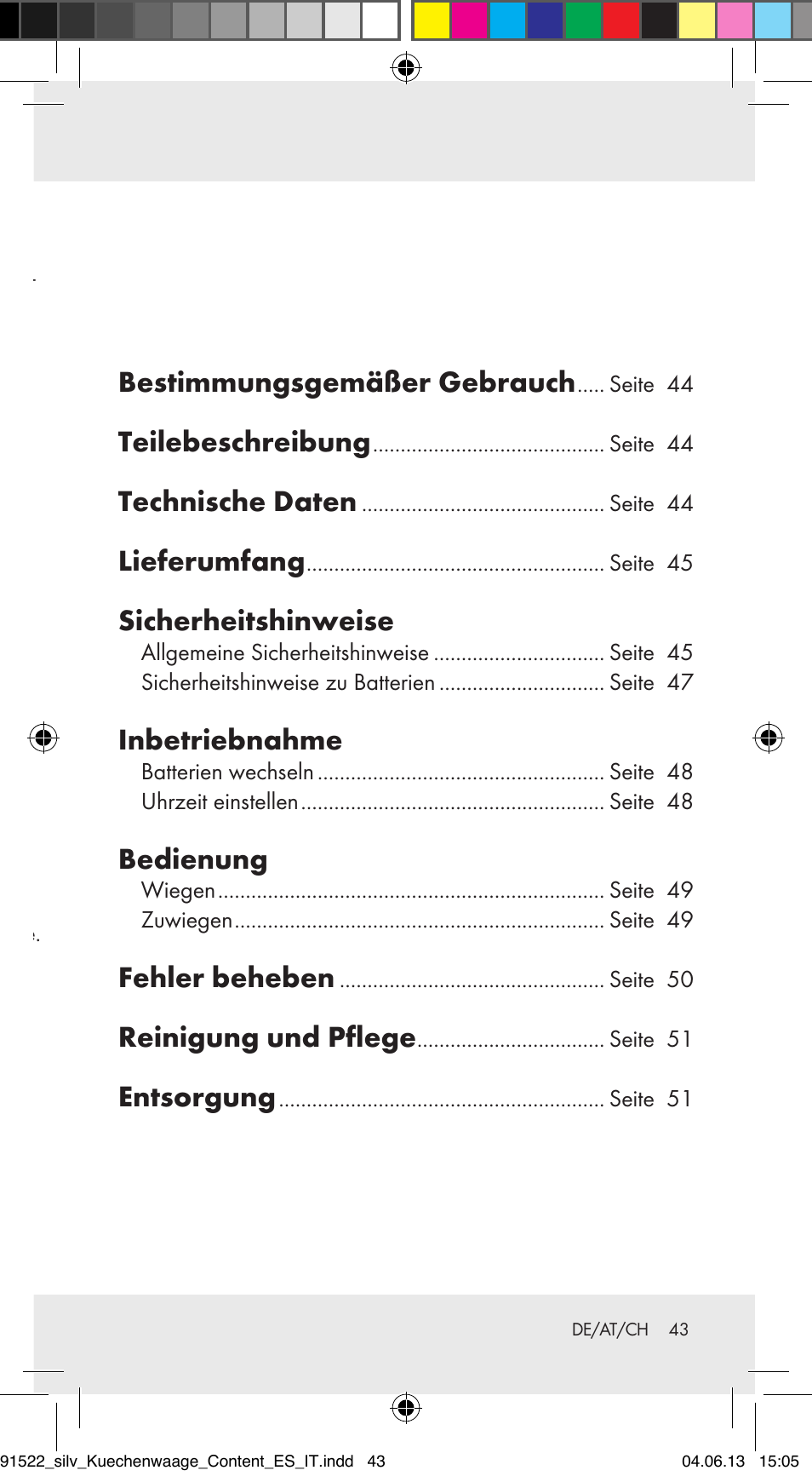 Disposal, Bestimmungsgemäßer gebrauch, Teilebeschreibung | Technische daten, Lieferumfang, Sicherheitshinweise, Inbetriebnahme, Bedienung, Fehler beheben, Reinigung und pflege | Silvercrest Z31622A/ Z31622B/ Z31622C User Manual | Page 43 / 53