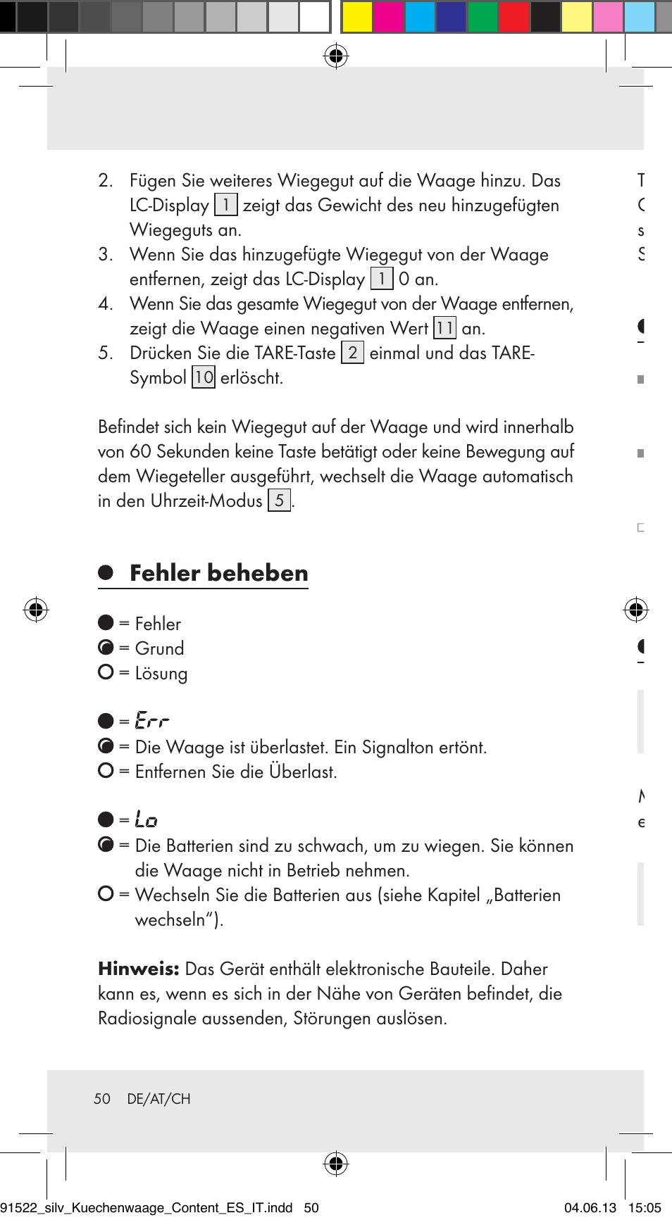 Fehler beheben, Reinigung und pflege, Entsorgung | Silvercrest Z31622A/ Z31622B/ Z31622C User Manual | Page 50 / 53