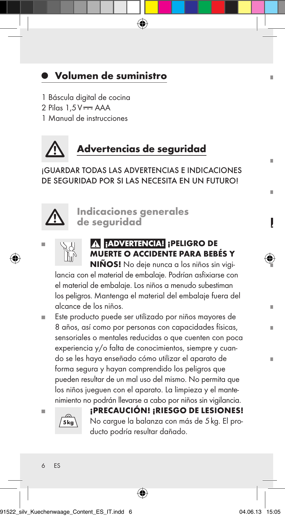 Volumen de suministro, Advertencias de seguridad, Indicaciones generales de seguridad | Silvercrest Z31622A/ Z31622B/ Z31622C User Manual | Page 6 / 53