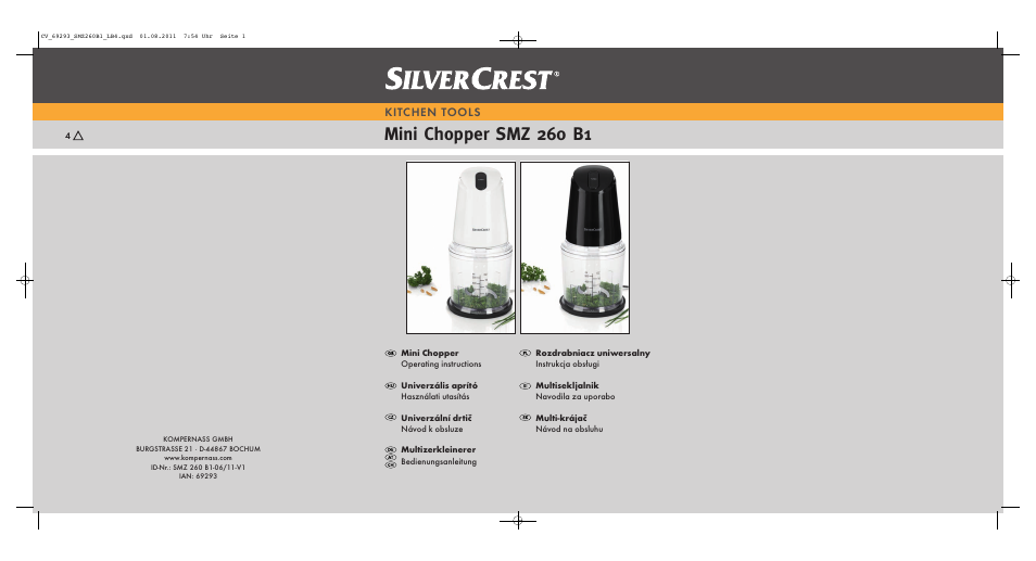 Silvercrest SMZ 260 B1 User Manual | 57 pages